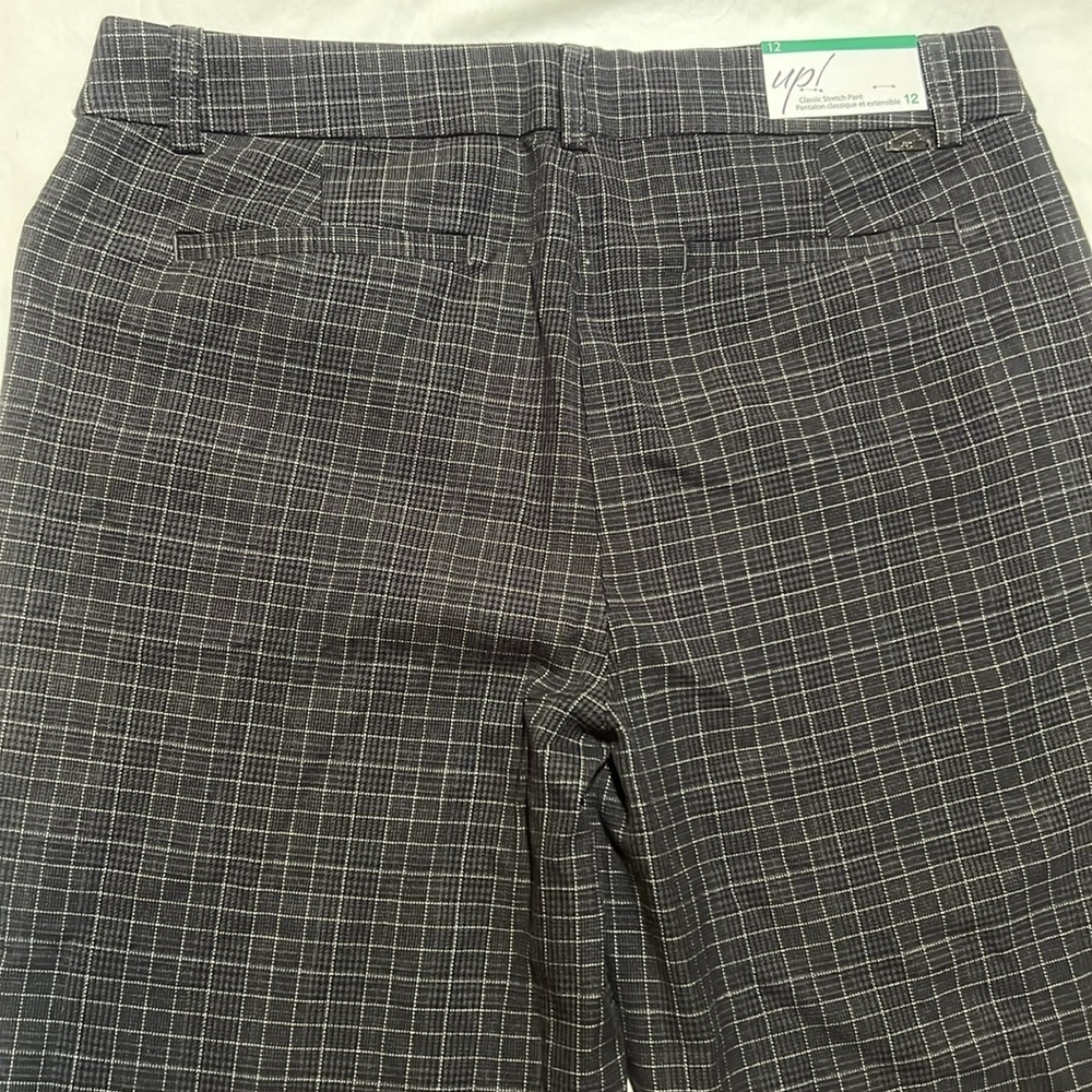NWT up! Classic Black and White Plaid Stretch Pant - Picture 6 of 6
